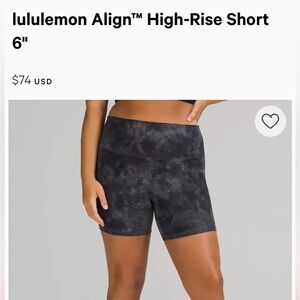 Lululemon biker shorts in dark blue army camo. Size 4